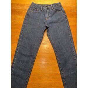 Vintage High-Waisted Blue Denim Jeans With Classic Fit And Five Pockets